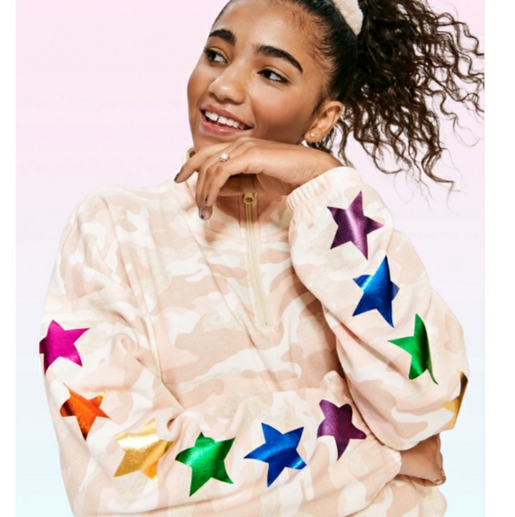 SUGAR & JADE STAR 🌟 CAMO ZIP & COZY JOGGER PANT (SET) SZ XL 16/18 (SOFT ROSE) - Picture 7 of 10